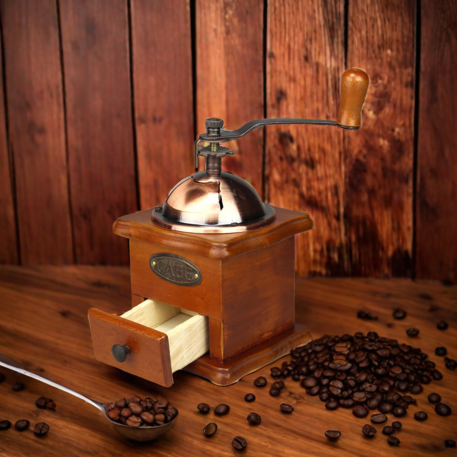 Moedor de café manual antigo,  - Coffee Grinder Burr avaliação e preço