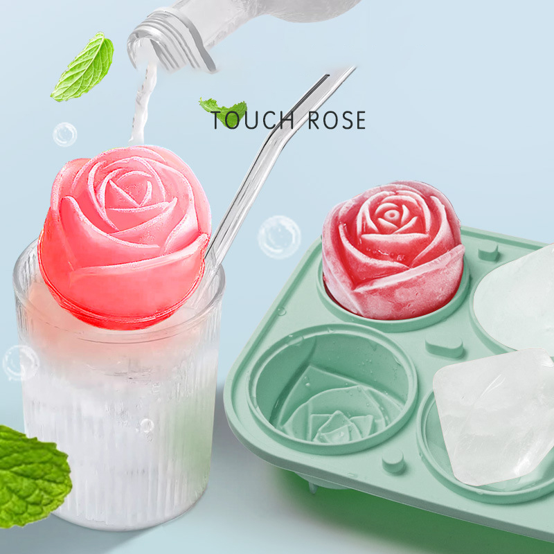 3d rosa diamante redondo molde - Kitchen Appliances Shelves avaliação e preço