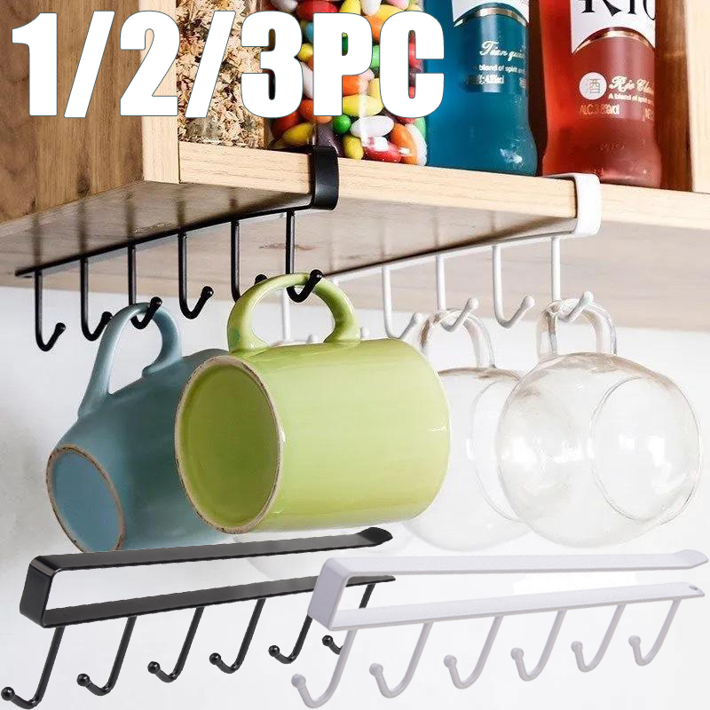 1/2/3pc 6 ganchos rack de arma - Kitchen Appliances Shelves avaliação e preço
