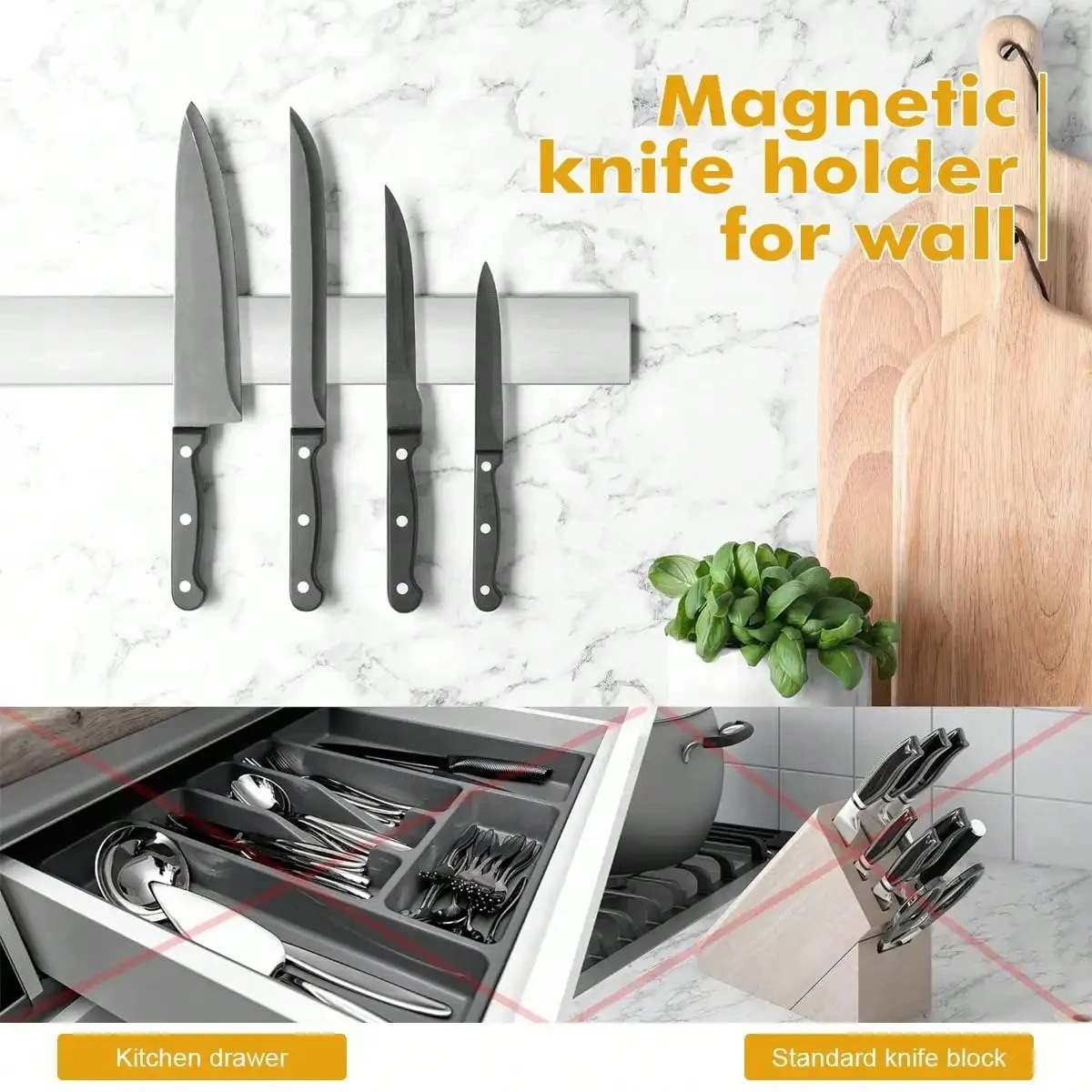 Suporte de faca magnético Lees - Kitchen Appliances Storage avaliação e preço